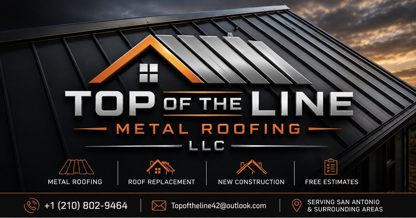 Top Of The Line Metal Roofing LLC branding and contact information